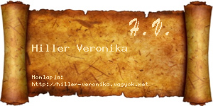 Hiller Veronika névjegykártya